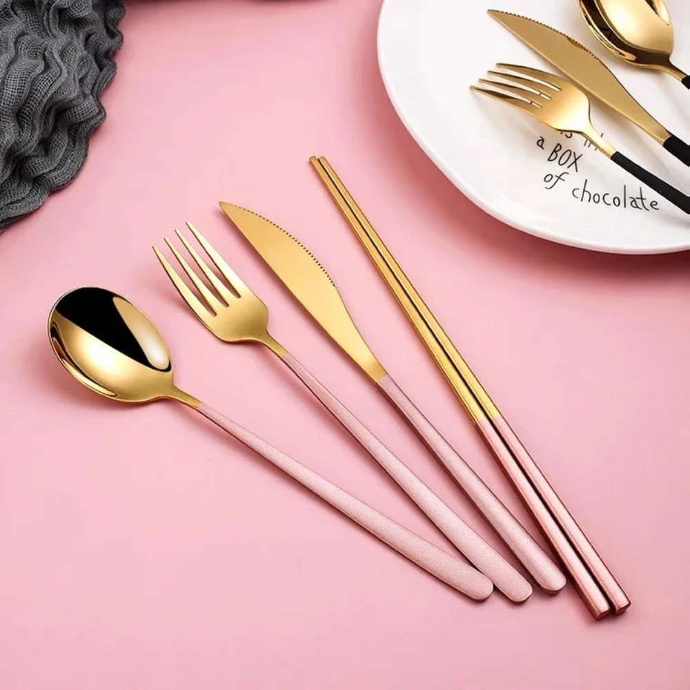 3pcs/4pcs Dinnerware Set Stainless Steel Tableware Set Knife Fork Spoon Chopsticks Dinnerware Set Dishwasher Safe
3pcs/4pcs Dinnerware Set Stainless Steel Tableware Set Knife Fork Spoon Chopsticks Dinnerware Set Dishwasher Safe
