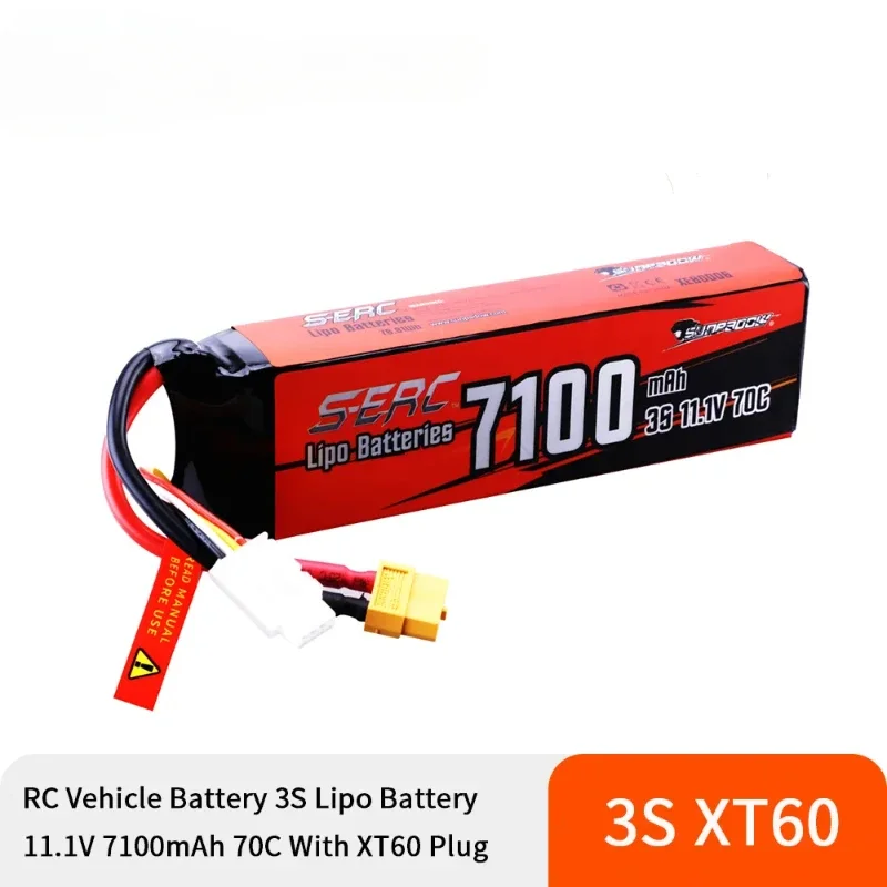 3S 11 1 В Lipo аккумулятор 7100 мАч 70C Софт-пакет с разъемом XT60 для радиоуправляемой