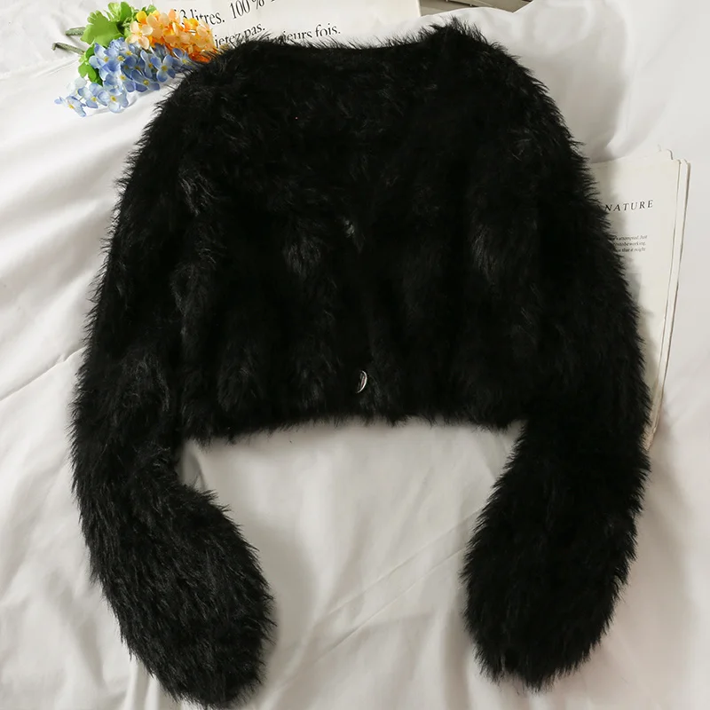 Горячая Распродажа, вязаный Укороченный кардиган, Женский пушистый корейский модный Свободный кардиган, женский свитер с V-образным вырезо...
Горячая Распродажа, вязаный Укороченный кардиган, Женский пушистый корейский модный Свободный кардиган, женский свитер с V-образным вырезо...