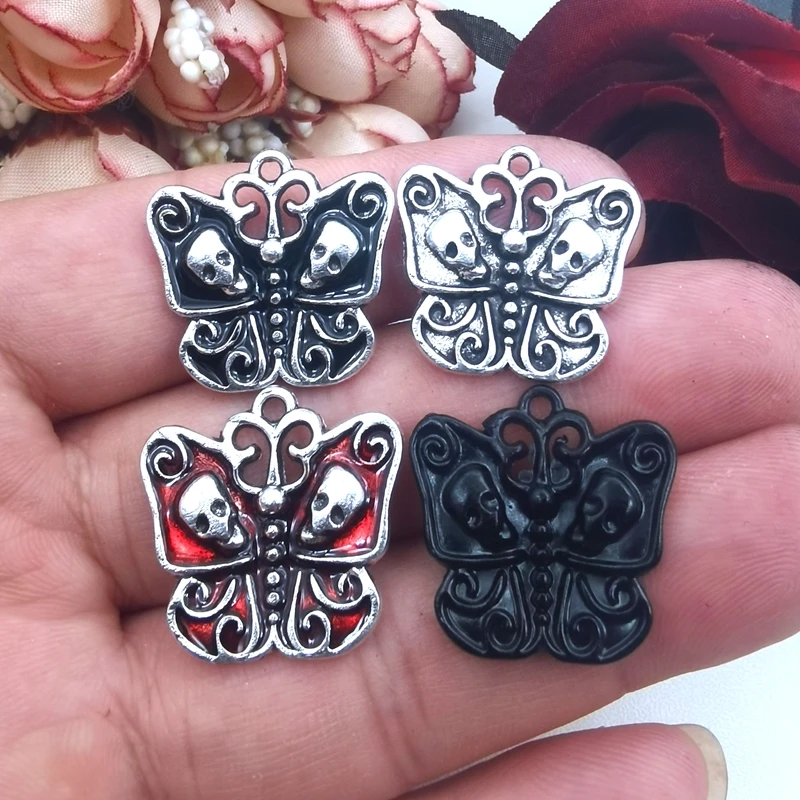 6pcs 23x23mm Alloy Charms Halloween Black Skull Butterfly Charms Pendant Designer CharmsFit Jewelry Making DIY Jewelry Findings
6pcs 23x23mm Alloy Charms Halloween Black Skull Butterfly Charms Pendant Designer CharmsFit Jewelry Making DIY Jewelry Findings