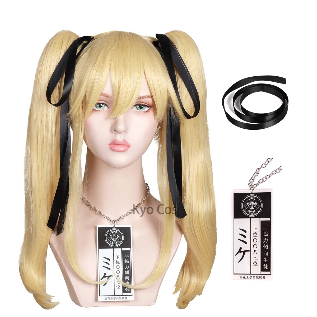 Long Wavy Blonde Wig with Slave ID and Black Ribbon for Meari Saotome Eiga Kakegurui Halloween and Cosplay
Long Wavy Blonde Wig with Slave ID and Black Ribbon for Meari Saotome Eiga Kakegurui Halloween and Cosplay
