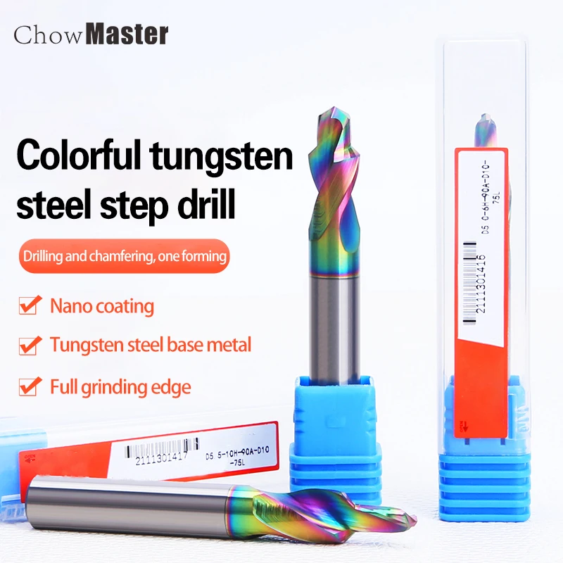 Countersunk twist drill step drill tungsten steel two-stage step countersunk head screw countersunk head chamfering drill
Countersunk twist drill step drill tungsten steel two-stage step countersunk head screw countersunk head chamfering drill