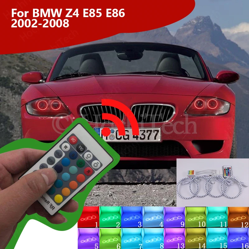 For BMW Z4 E85 E86 2002 2003 2004 2005 2006 2007 2008 RF Remote Control Multi-Color Ultra bright RGB LED Angel Eyes kit
For BMW Z4 E85 E86 2002 2003 2004 2005 2006 2007 2008 RF Remote Control Multi-Color Ultra bright RGB LED Angel Eyes kit