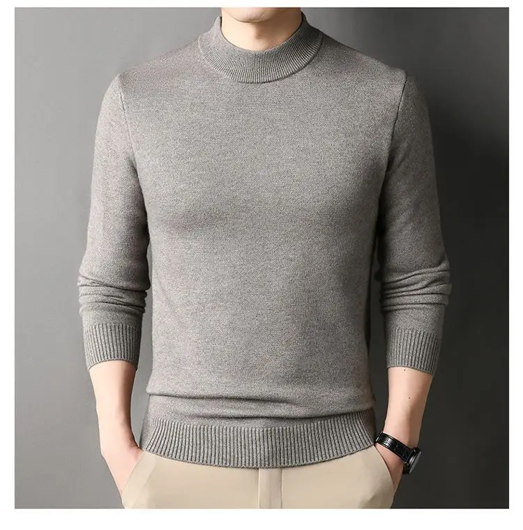 New Male Brand Cotton Sweater Men Fashion Casual Mock Neck Pullovers Knitted Sweater New Winter Autumn Warm Clothing A122
New Male Brand Cotton Sweater Men Fashion Casual Mock Neck Pullovers Knitted Sweater New Winter Autumn Warm Clothing A122