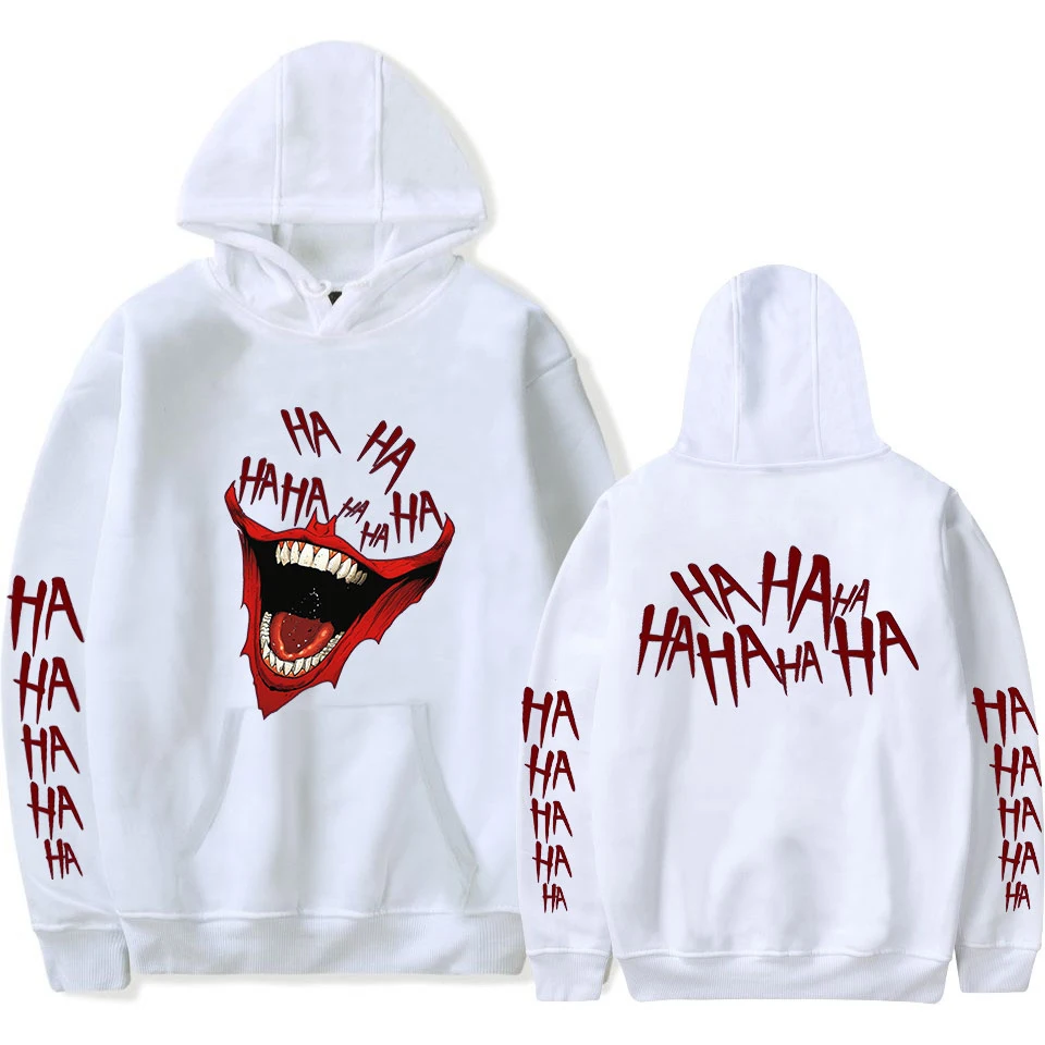 Harajuku Funny haha joker printed Hoodies Sweatshirts Men/Women Comfortable Sweatshirt Adult/Child Fashion Casual Pullovers
Harajuku Funny haha joker printed Hoodies Sweatshirts Men/Women Comfortable Sweatshirt Adult/Child Fashion Casual Pullovers