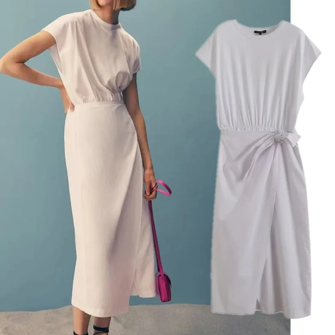 Maxdutti Indie Folk Cotton White Casual Dress Women England Style Fashion Office Lady Knitted Patchwork Bow Midi Dress
Maxdutti Indie Folk Cotton White Casual Dress Women England Style Fashion Office Lady Knitted Patchwork Bow Midi Dress