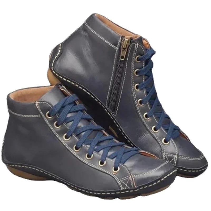 Women's Casual Boots Flats Bottom Zipper Leather Vintage Fashion Short Boot Comfortable Soft Outdoor Footwear Plus Size 43
Women's Casual Boots Flats Bottom Zipper Leather Vintage Fashion Short Boot Comfortable Soft Outdoor Footwear Plus Size 43