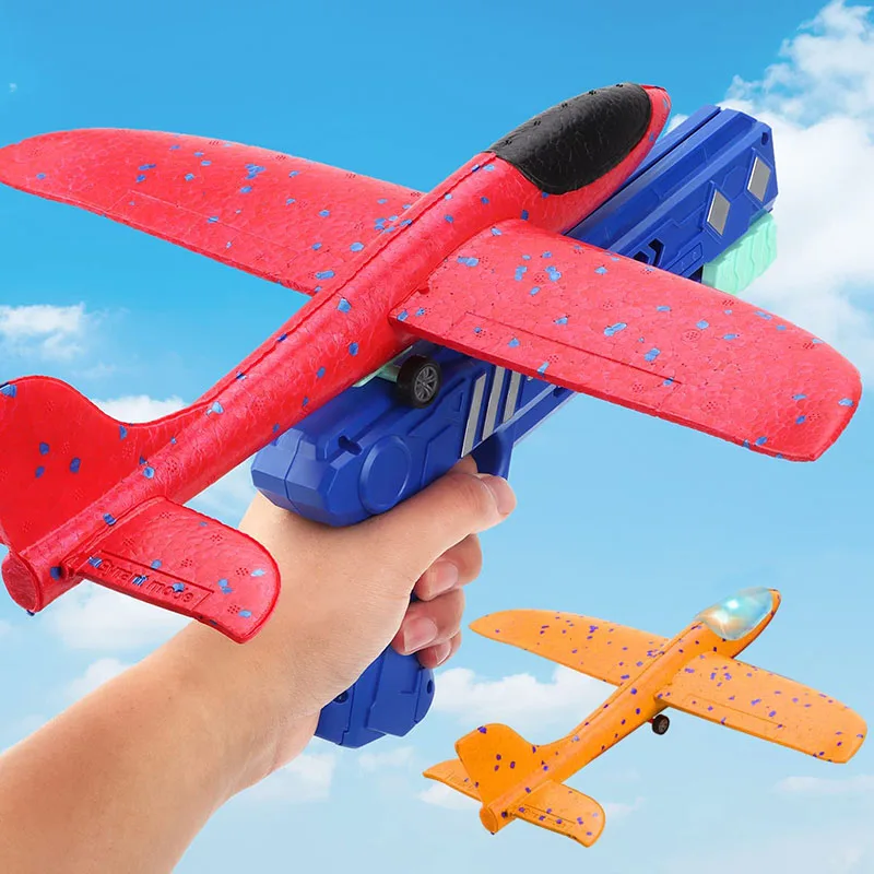 Foam Plane 10M Launcher Catapult Airplane Gun Children Toys For Boys Outdoor Game Bubble Models Shooting Fly Roundabout Toy
Foam Plane 10M Launcher Catapult Airplane Gun Children Toys For Boys Outdoor Game Bubble Models Shooting Fly Roundabout Toy