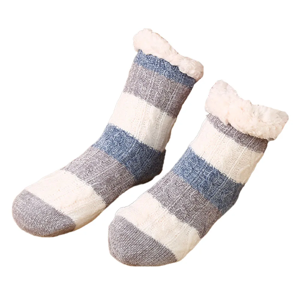 1 пара, женские теплые нескользящие носки-Тапочки 
1 пара, женские теплые нескользящие носки-Тапочки