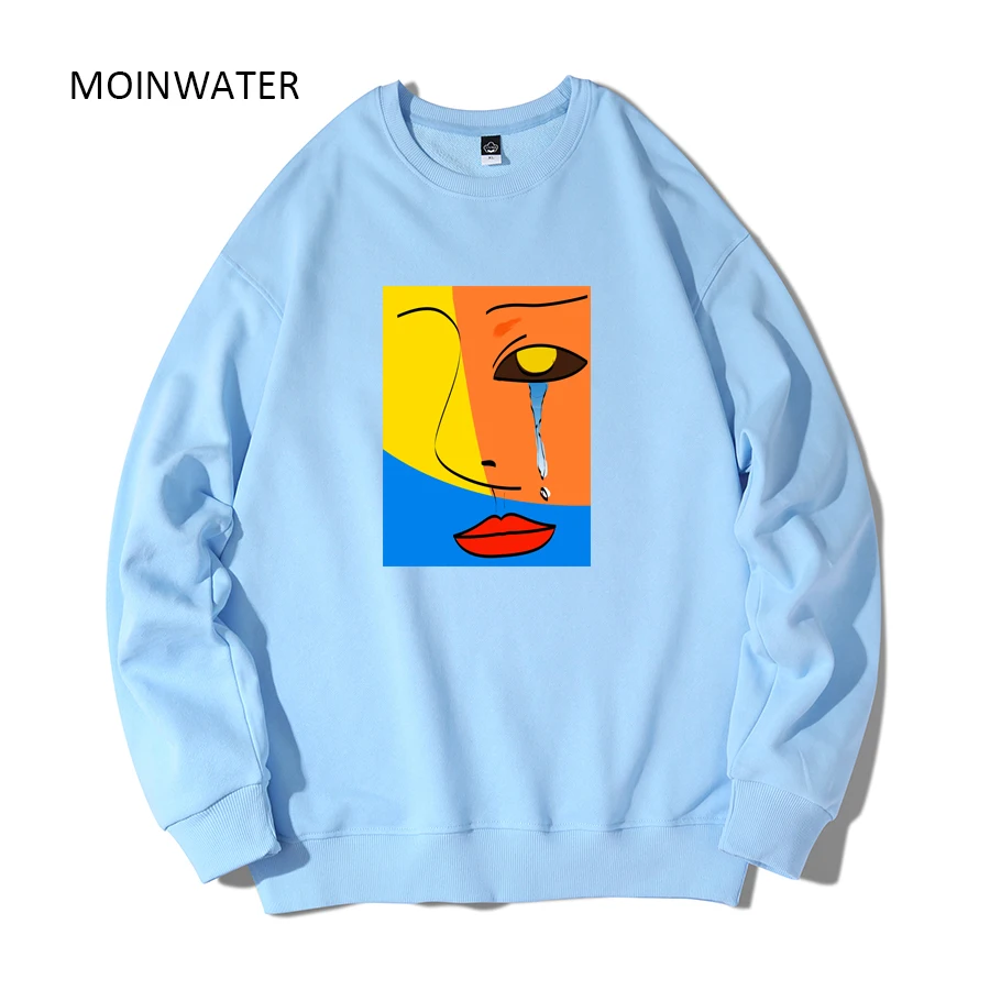 MOINWATER женские модные уличные толстовки женские повседневные светло-голубые толстовки с геометрическим принтом женские весенне-осенние топы MH2208
MOINWATER женские модные уличные толстовки женские повседневные светло-голубые толстовки с геометрическим принтом женские весенне-осенние топы MH2208
