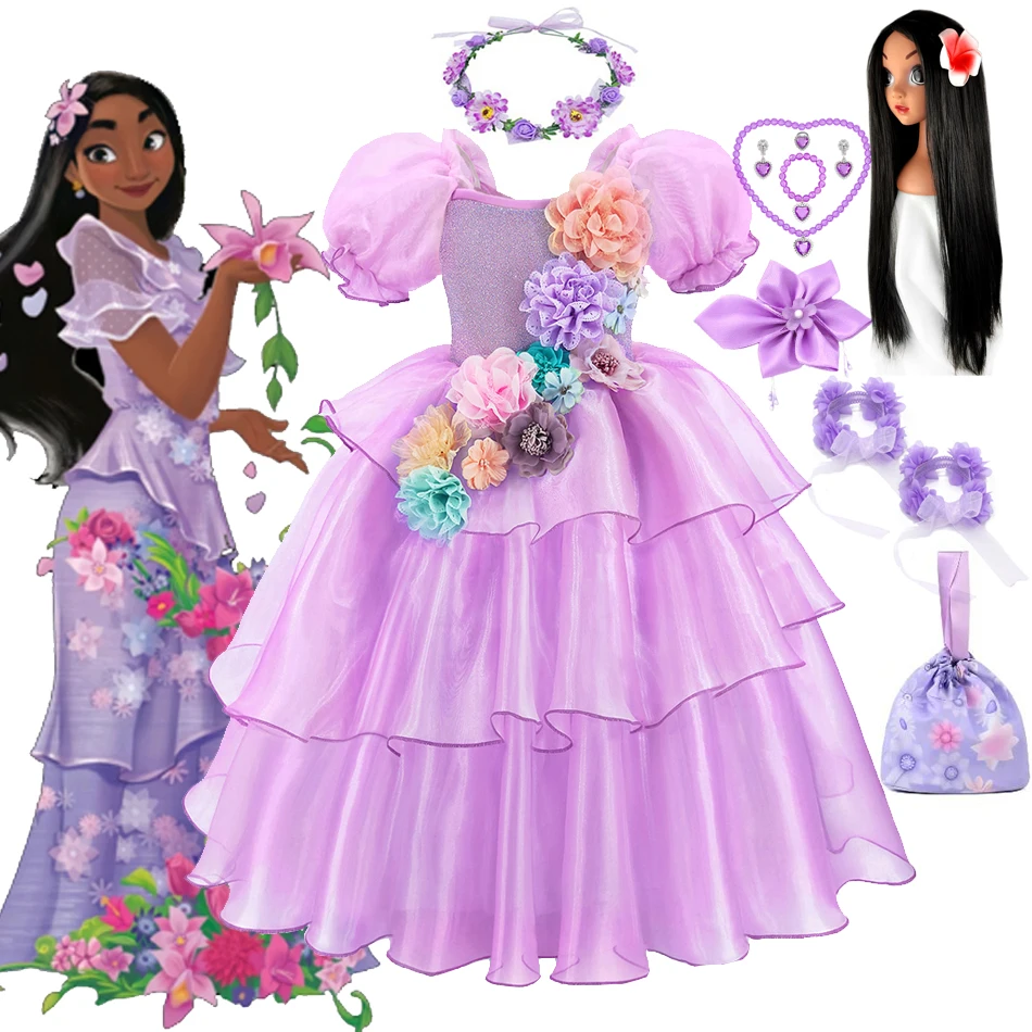 Isabella Charm Costume Girl Halloween Disney Princess Cosplay Clothes Flower Applique Purple Tiered Dress Luxury Party Outfits
Isabella Charm Costume Girl Halloween Disney Princess Cosplay Clothes Flower Applique Purple Tiered Dress Luxury Party Outfits