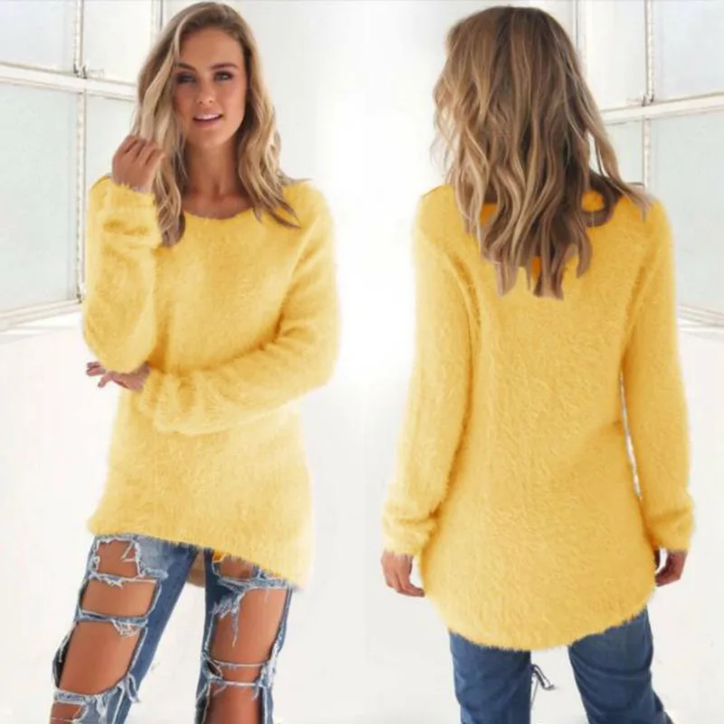 2022 New Fashion Women's O Neck Fluffy Sweater Autumn Winter Casual Loose Solid Long Sleeve Irregular Ladies Long Sweaters Basic
2022 New Fashion Women's O Neck Fluffy Sweater Autumn Winter Casual Loose Solid Long Sleeve Irregular Ladies Long Sweaters Basic