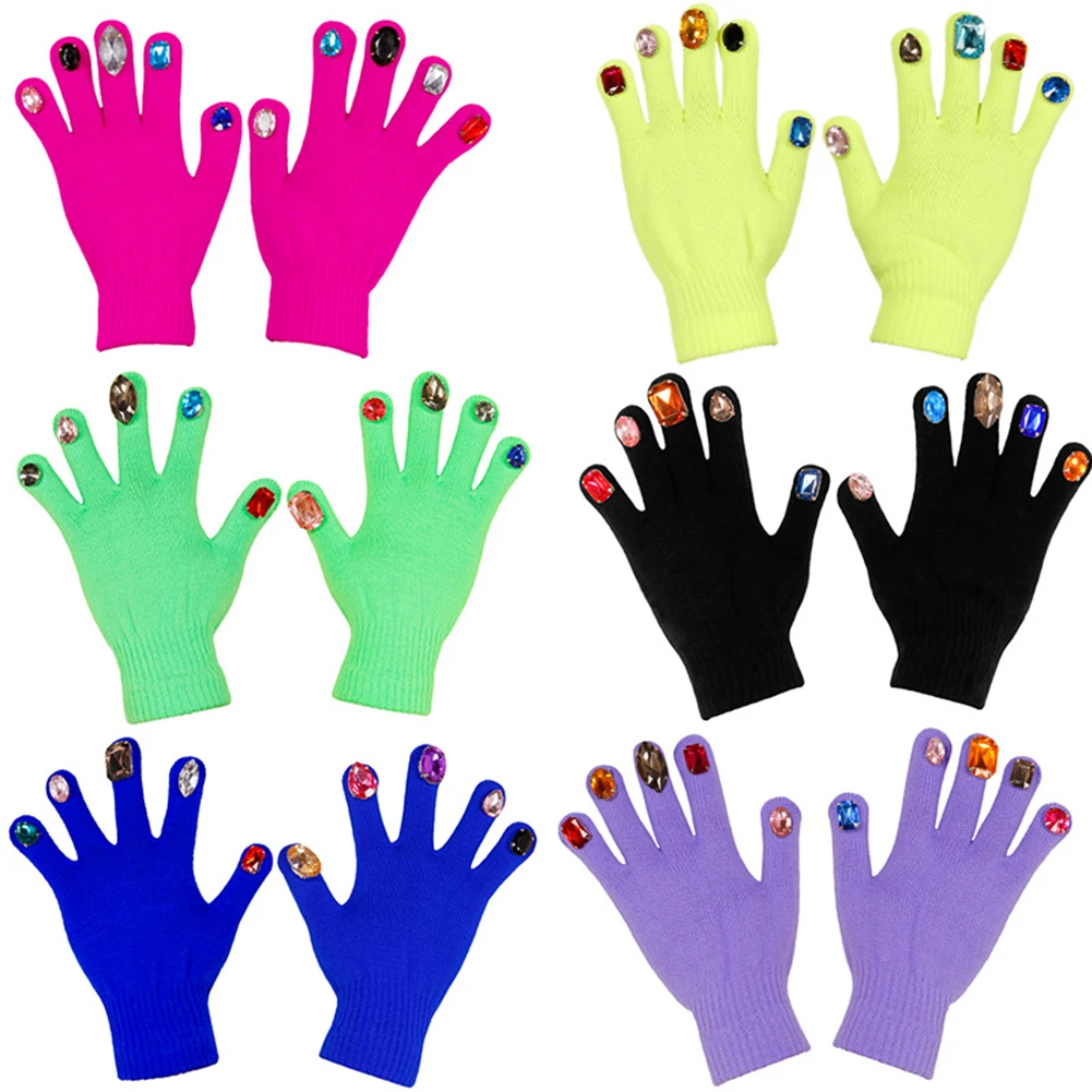 6 Colors Women Winter Gloves Candy Color Warm DIY Knitting Rhinestone Nail Wrist Split Finger Gloves Girls Creative Cute Gloves
6 Colors Women Winter Gloves Candy Color Warm DIY Knitting Rhinestone Nail Wrist Split Finger Gloves Girls Creative Cute Gloves