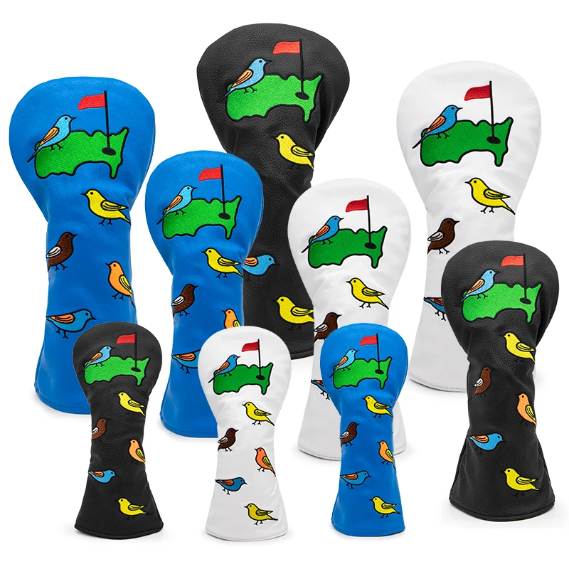 

Birdie Golf Headcovers #1 #3 #5 Wood Head Covers Driver Fairway Hybrid Woods Headcover with Number Blade Putter cover Magnetic