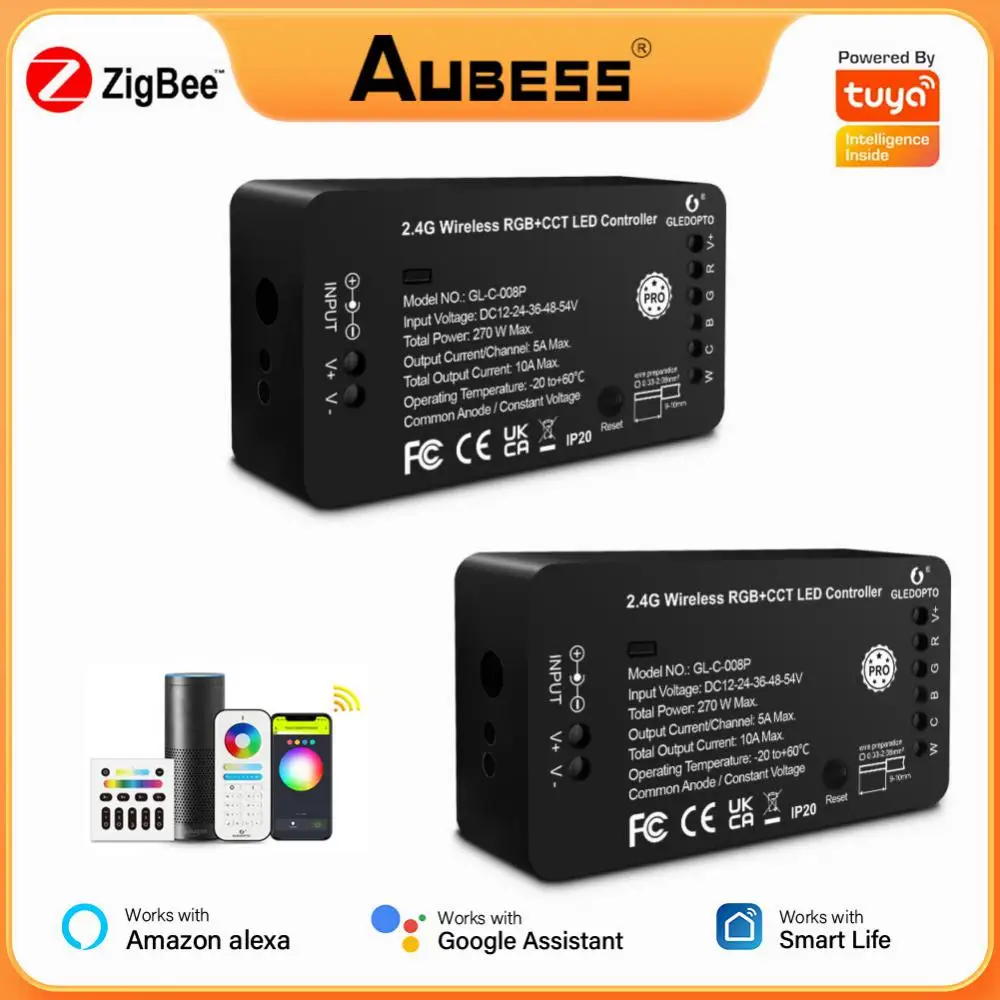 Zigbee Smart LED Strip Controller 2.4G RF Remote Control Voice Smart Home RGBCCT Pro Compatible With Hub Tuya SmartThings App
Zigbee Smart LED Strip Controller 2.4G RF Remote Control Voice Smart Home RGBCCT Pro Compatible With Hub Tuya SmartThings App