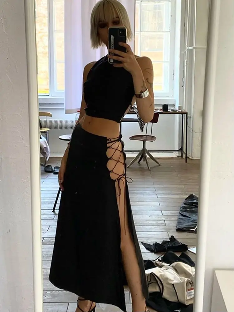 Sexy Bandage Dress Sets Lace Up Crop Top and Skirt Fashion Party Club Co-Ord Set Co-Ord Sets Chic Matching Set
Sexy Bandage Dress Sets Lace Up Crop Top and Skirt Fashion Party Club Co-Ord Set Co-Ord Sets Chic Matching Set