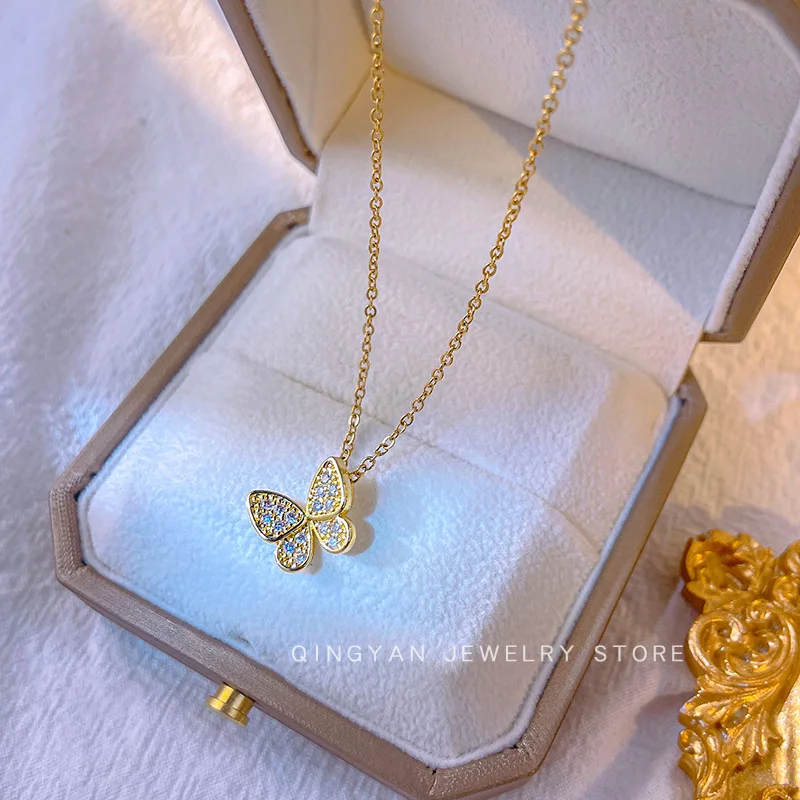 Exquisite Rhinestone Butterfly Pendant Necklaces for Women Trendy Crystal Chains Chokers Necklaces Fashion Jewelry
Exquisite Rhinestone Butterfly Pendant Necklaces for Women Trendy Crystal Chains Chokers Necklaces Fashion Jewelry