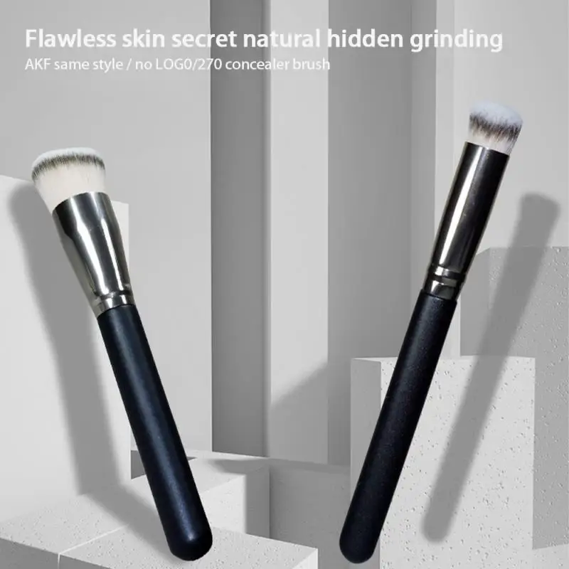 

Concealer Blusher Foundation Brush Novice Soft Powder Brushes Easy To Stick Powder Flat Oblique Head Nylon Fiber Makeup Brush