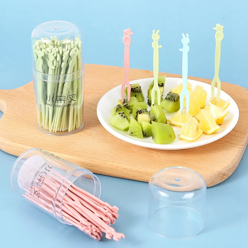 50pcs creative disposable Plastic Fruit Fork Children Snack Cake Dessert Food Fruit Pick Toothpick Bento Lunches Party Supplies
50pcs creative disposable Plastic Fruit Fork Children Snack Cake Dessert Food Fruit Pick Toothpick Bento Lunches Party Supplies