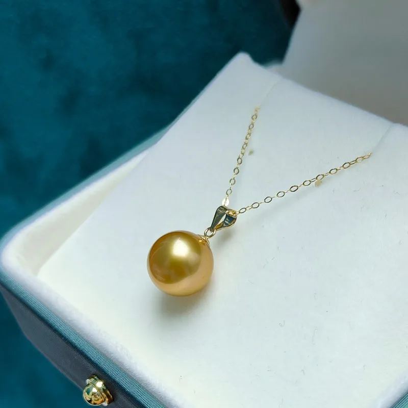 Золотое ожерелье 13-14 мм, круглые подвески из натурального морского золота с жемчугом, ювелирные изделия для женщин
Золотое ожерелье 13-14 мм, круглые подвески из натурального морского золота с жемчугом, ювелирные изделия для женщин