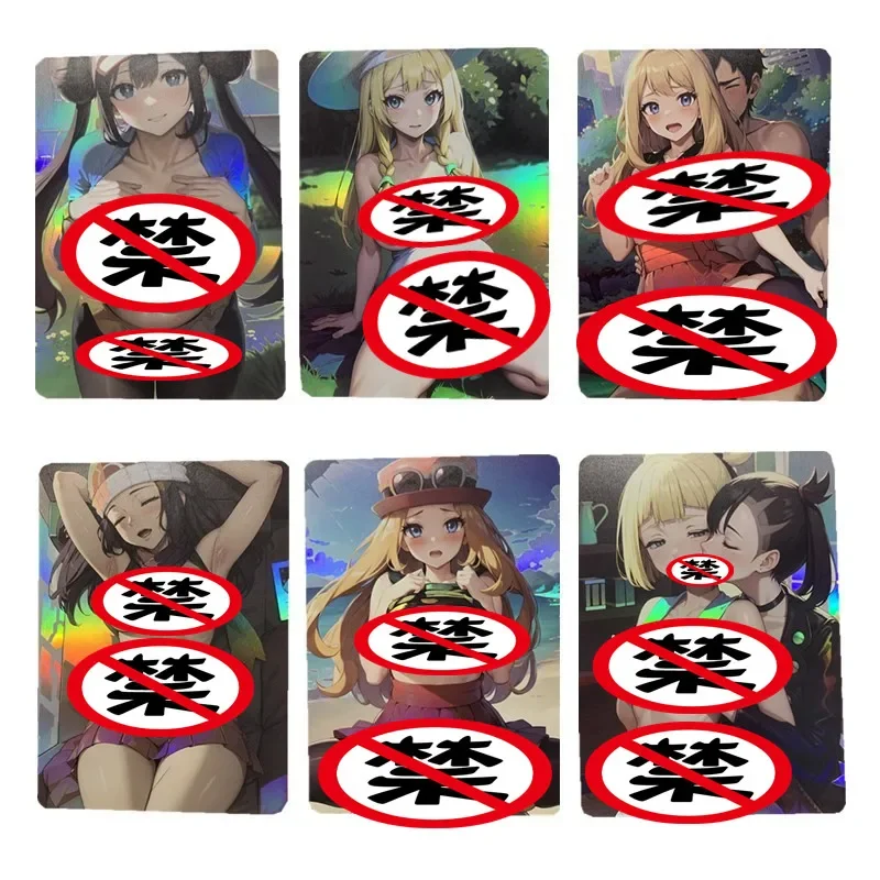 6pcs/set Anime Pokémon Marie Lillie Kawaii Heroine Acg Female Trainer DIY Sexy Nude Card Toy Gift Classic Game Collection Card
6pcs/set Anime Pokémon Marie Lillie Kawaii Heroine Acg Female Trainer DIY Sexy Nude Card Toy Gift Classic Game Collection Card