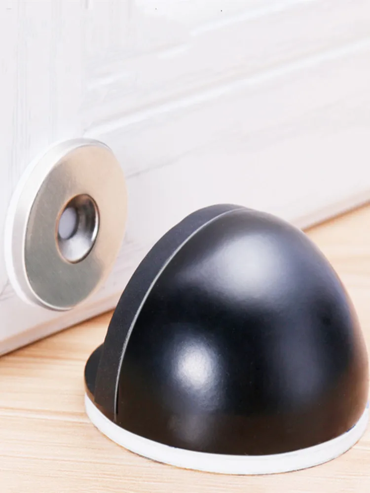 KK&FING Stainless Steel Magnetic Door Stopper Punch-free Door Touch Magnetic Suction Rubber Semi-circle Anti-collision Door Stop KK&FING Stainless Steel Magnetic Door Stopper Punch-free Door Touch Magnetic Suction Rubber Semi-circle Anti-collision Door Stop