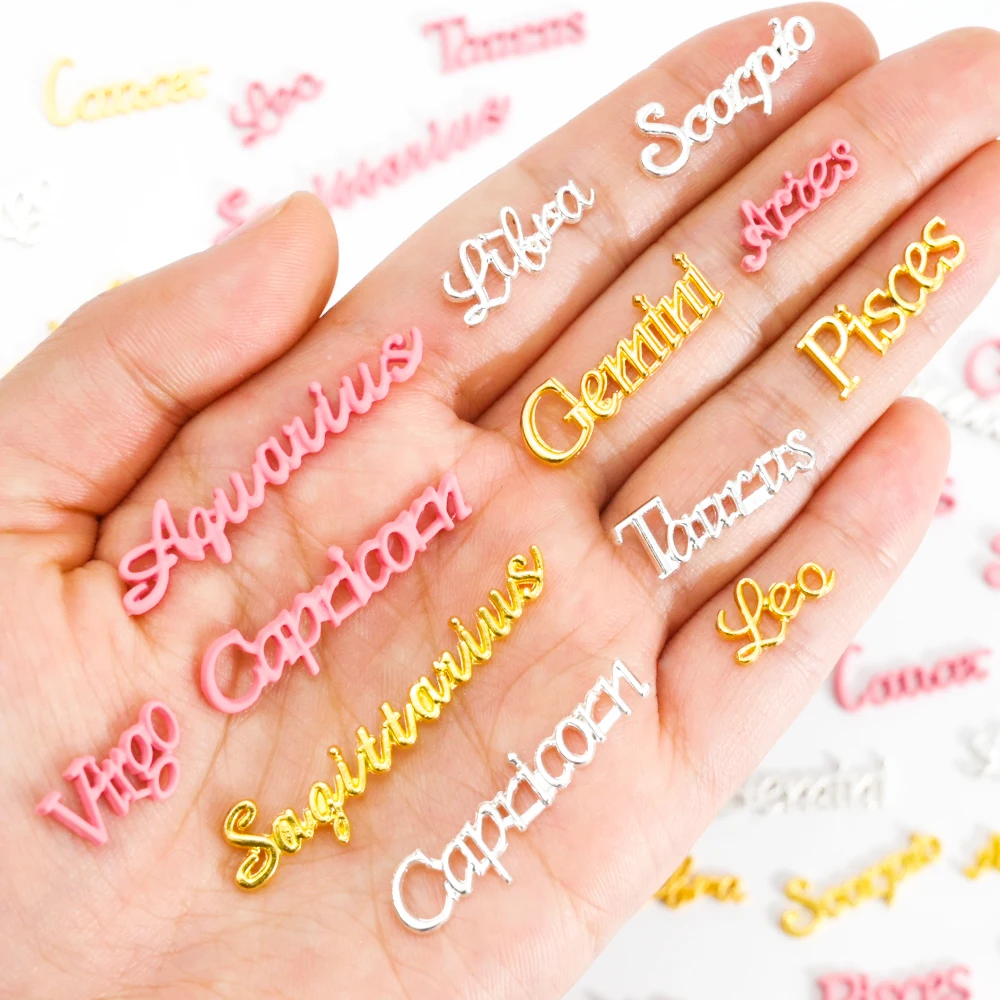 12Pcs/set Zodiac Signs Nail Art Charms 3D Alloy Gold/Silver Constellation Metal Alphabet Letter Press On Tips Nail Decoration
12Pcs/set Zodiac Signs Nail Art Charms 3D Alloy Gold/Silver Constellation Metal Alphabet Letter Press On Tips Nail Decoration
