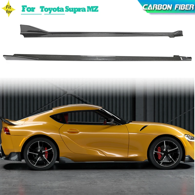 Автомобильные боковые юбки, комплекты кузова для Toyota Supra MZ 2019 2020, удлинитель бампера для боковой двери, фартук для защиты губ, углеродное волокно
Автомобильные боковые юбки, комплекты кузова для Toyota Supra MZ 2019 2020, удлинитель бампера для боковой двери, фартук для защиты губ, углеродное волокно