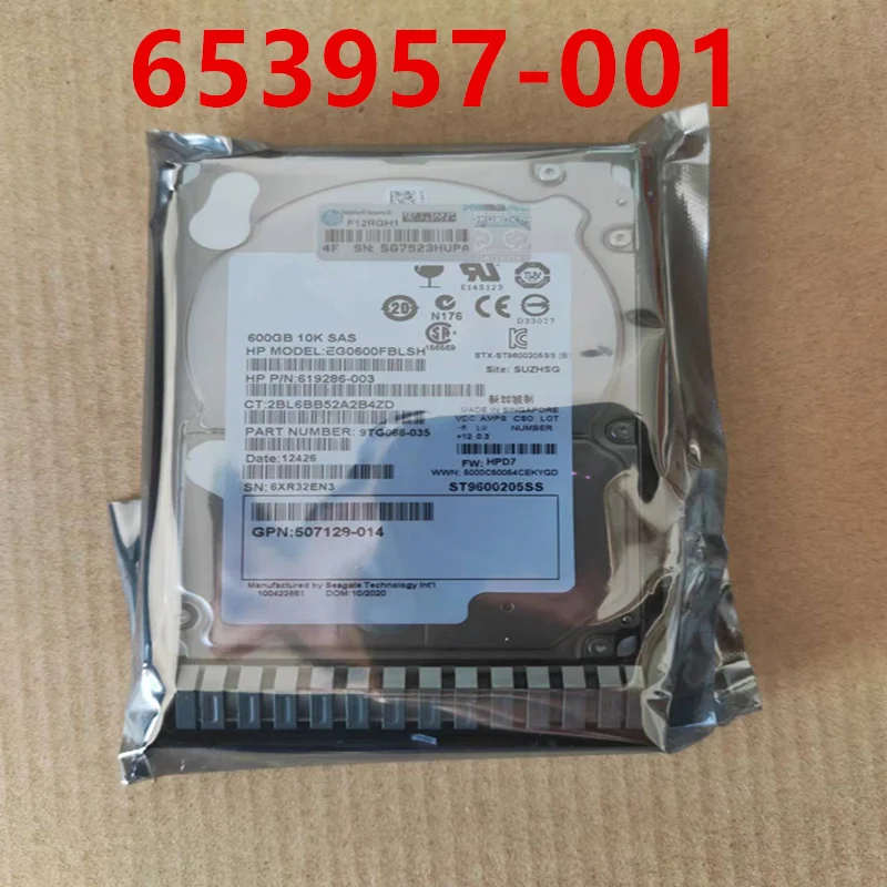 

Original New HDD For HP G8 G9 600GB 2.5" SAS 6 Gb/s 64MB 10000RPM For Internal HDD For Server HDD For 652583-B21 653957-001