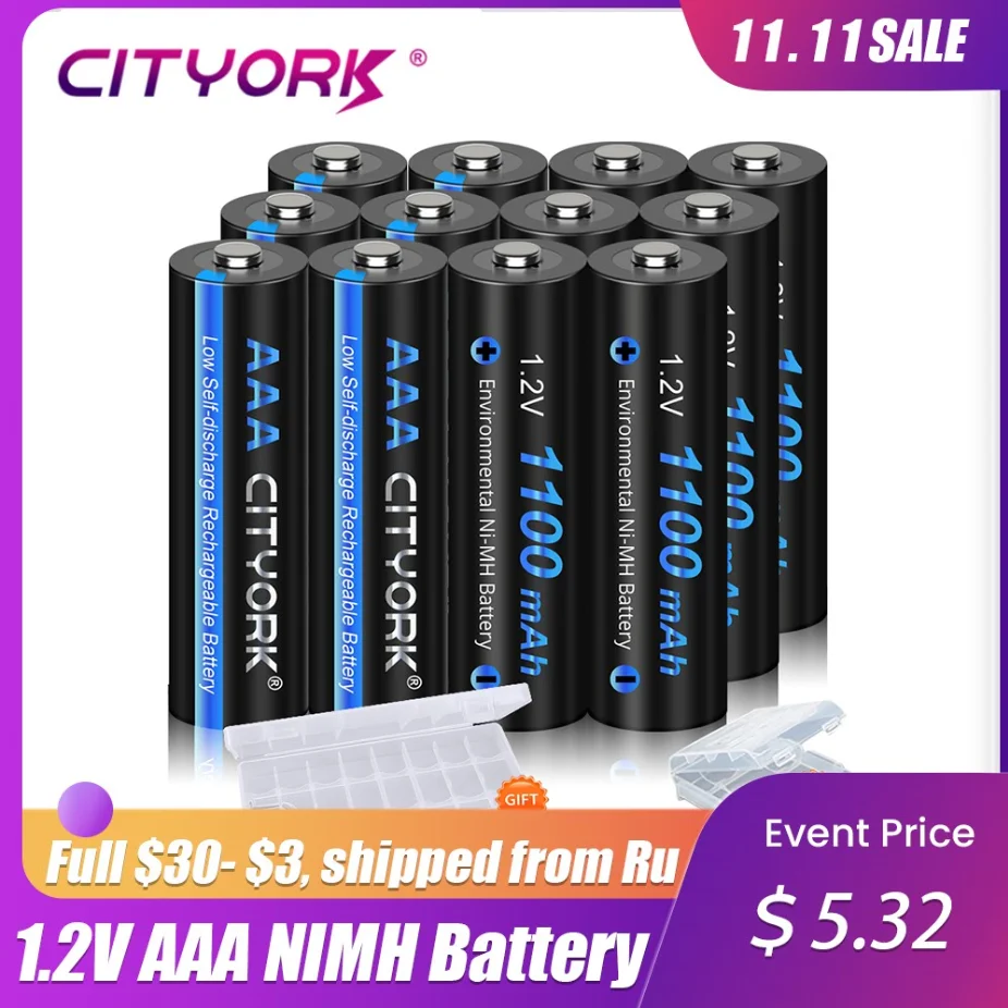 CITYORK 1,2 В AAA аккумуляторная батарея 1,2 В 3A 1100 мАч Ni-MH перезаряжаемые батареи AAA для светодио дный микрофон часы MP3
CITYORK 1,2 В AAA аккумуляторная батарея 1,2 В 3A 1100 мАч Ni-MH перезаряжаемые батареи AAA для светодио дный микрофон часы MP3