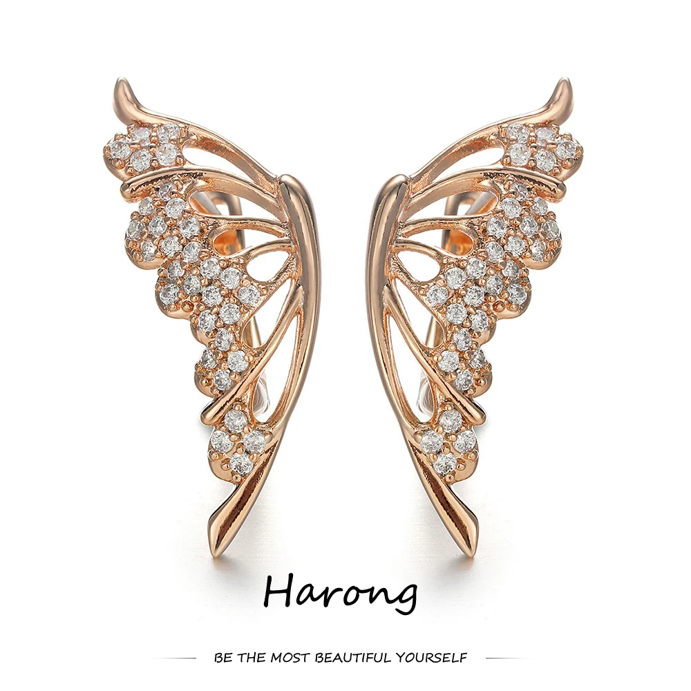 Harong Butterfly Copper Stud Earrings Crystal Inlaid Aesthetic Jewelry Accessories Earring for Women Girls Trendy Gifts 
Harong Butterfly Copper Stud Earrings Crystal Inlaid Aesthetic Jewelry Accessories Earring for Women Girls Trendy Gifts