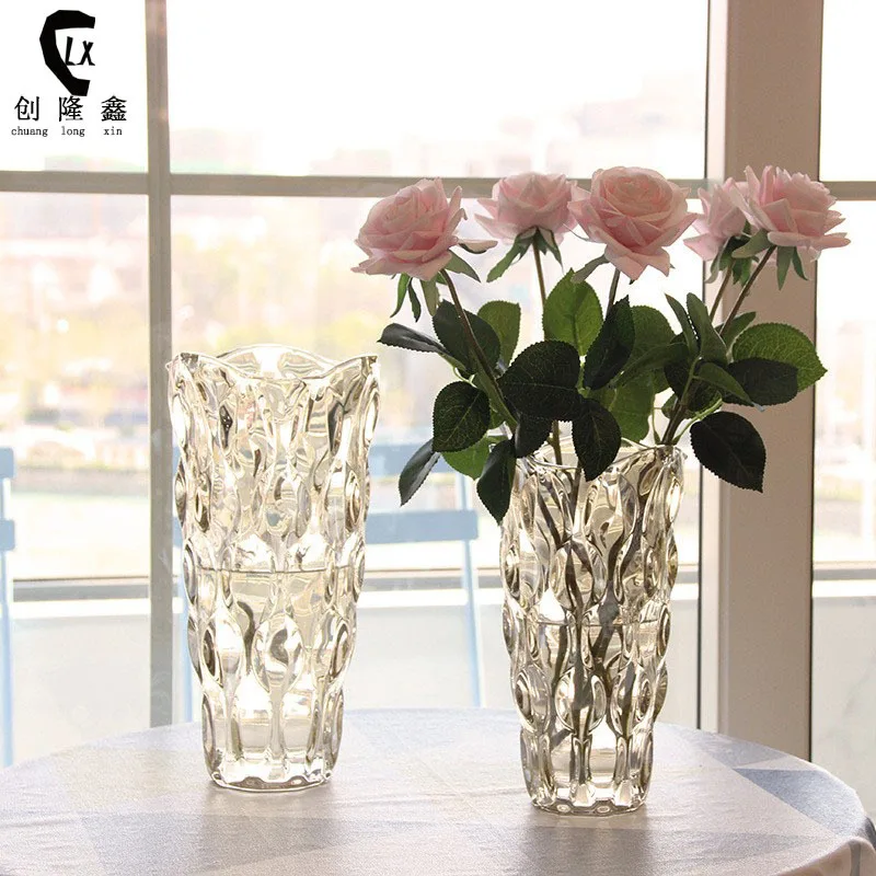 Nordic Light Luxury Crystal Glass Vase Transparent Living Room Flower Arranging Device Ryukyu Glass Vase Decorative Ornaments
Nordic Light Luxury Crystal Glass Vase Transparent Living Room Flower Arranging Device Ryukyu Glass Vase Decorative Ornaments