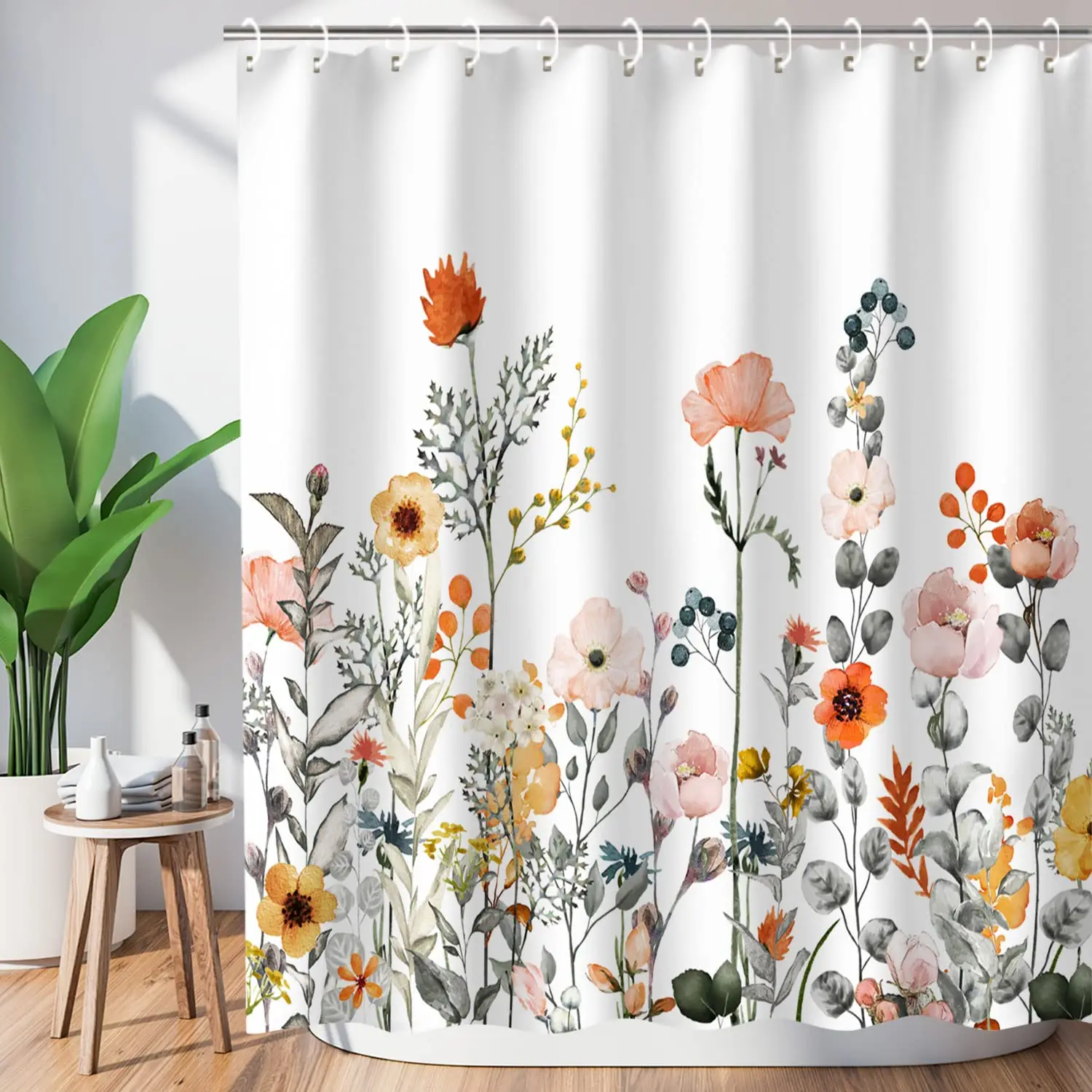 Floral Shower Curtains for Bathroom Flower Shower Curtain Pretty Fabric Colorful Wildflower Flowered Shower Curtain with Hooks
Floral Shower Curtains for Bathroom Flower Shower Curtain Pretty Fabric Colorful Wildflower Flowered Shower Curtain with Hooks