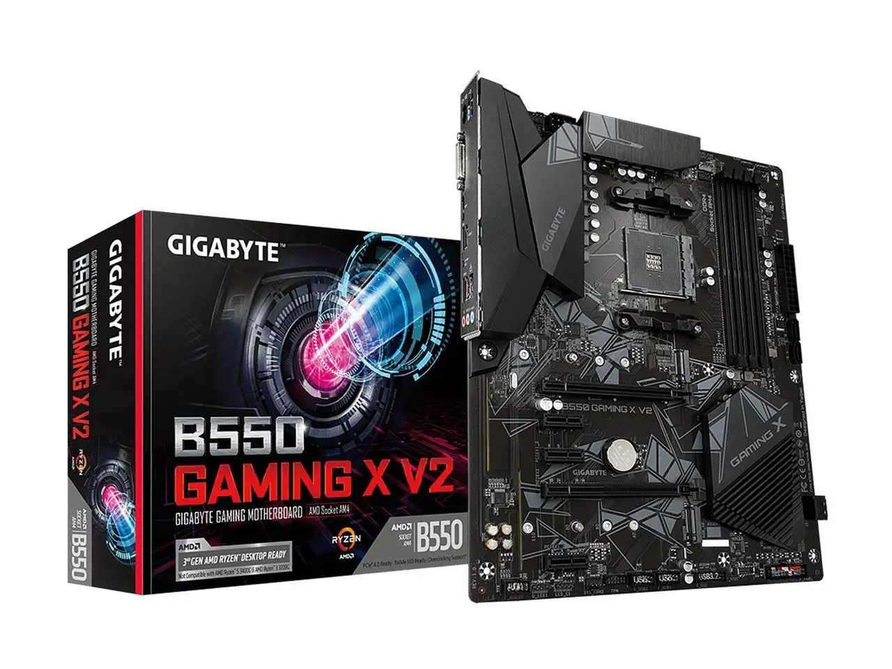 GIGABYTE B550 GAMING X V2 AM4 AMD B550 SATA 6Gb/s USB 3.0 ATX AMD Motherboard
GIGABYTE B550 GAMING X V2 AM4 AMD B550 SATA 6Gb/s USB 3.0 ATX AMD Motherboard