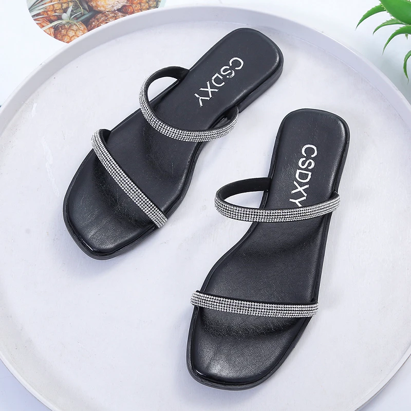 Women's Slippers Low Heel Casual Women's Shoes Fashion Sequined Open Toe Shoes Summer Beach Slippers Dress Shoes Slippers Women 
Women's Slippers Low Heel Casual Women's Shoes Fashion Sequined Open Toe Shoes Summer Beach Slippers Dress Shoes Slippers Women