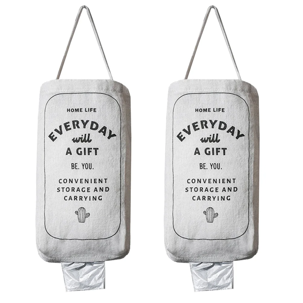 

2Pcs Hanging Bags Grocery Bags Storage Bags Sundry Bags Hanging Pouches Practical Garbage Bag Containers Plastic Bag Containers