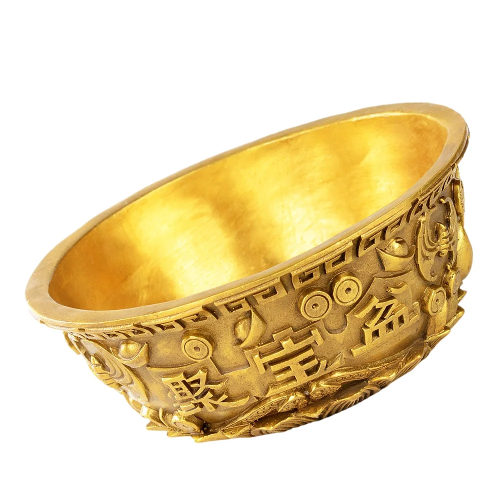 Bowl Treasure Basin Offering Wealth Brass Bowls Chinese Gold Golden Water Copper Tibetan Good Money Altar Meditation Figurine
Bowl Treasure Basin Offering Wealth Brass Bowls Chinese Gold Golden Water Copper Tibetan Good Money Altar Meditation Figurine