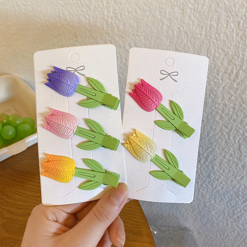 Sweet tulip flower hairpin girl cute duckbill clip forehead broken hair bangs clip side clip
Sweet tulip flower hairpin girl cute duckbill clip forehead broken hair bangs clip side clip