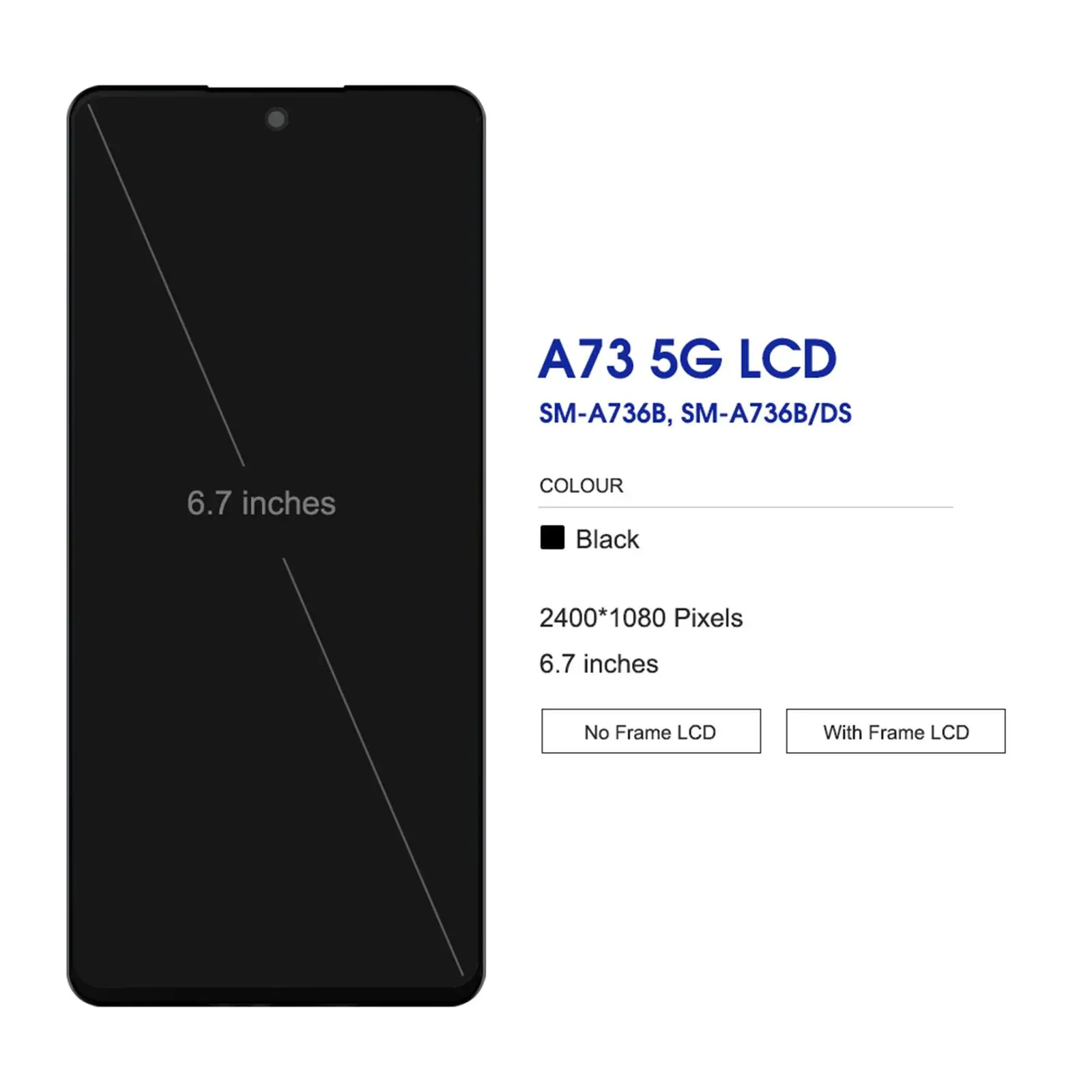Sturdy 6.7inch LCD Display Touchscreen Repalces Repair Tool High Performance Easy Installation Black for A73 5G A736B Accessory 
Sturdy 6.7inch LCD Display Touchscreen Repalces Repair Tool High Performance Easy Installation Black for A73 5G A736B Accessory