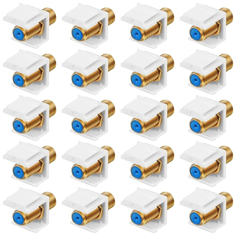 20 Pieces F-Type RG6 Trapezoidal Jack Insert Socket With Blue Inner Core, Coaxial Trapezoidal Jack Socket Gender Changer
20 Pieces F-Type RG6 Trapezoidal Jack Insert Socket With Blue Inner Core, Coaxial Trapezoidal Jack Socket Gender Changer
