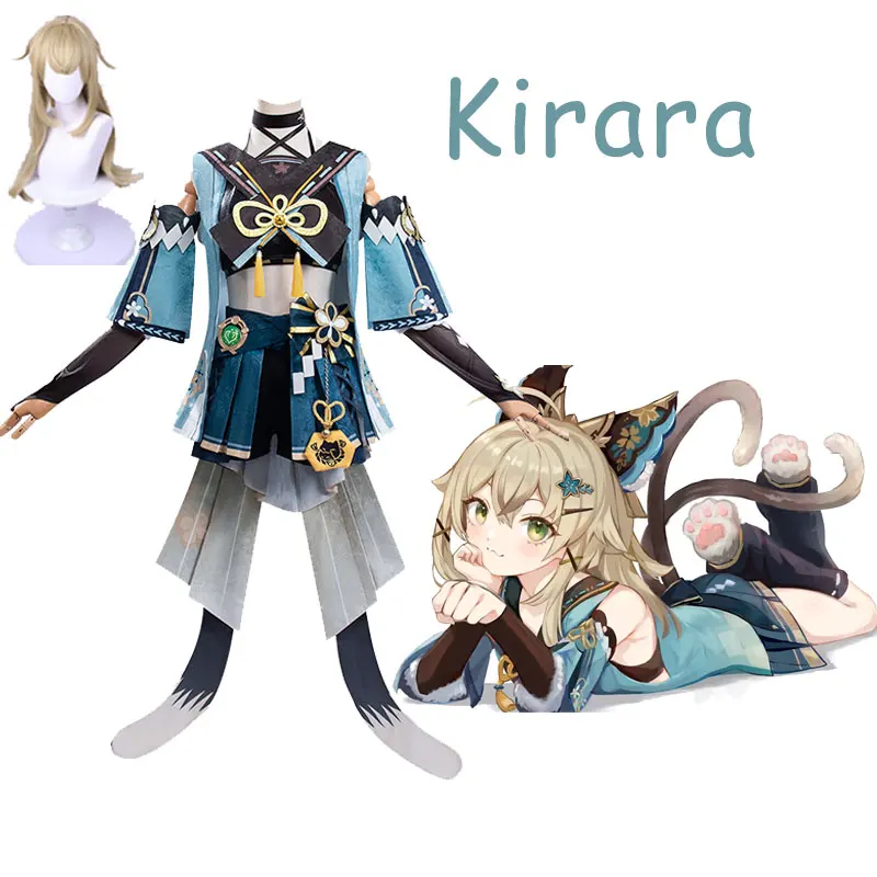 Парик для косплея по мотивам аниме «Игры Genshin Impact Kirara», комплект «кошачий хвост», костюм на Хэллоуин, милое платье, униформа для женщин
Парик для косплея по мотивам аниме «Игры Genshin Impact Kirara», комплект «кошачий хвост», костюм на Хэллоуин, милое платье, униформа для женщин