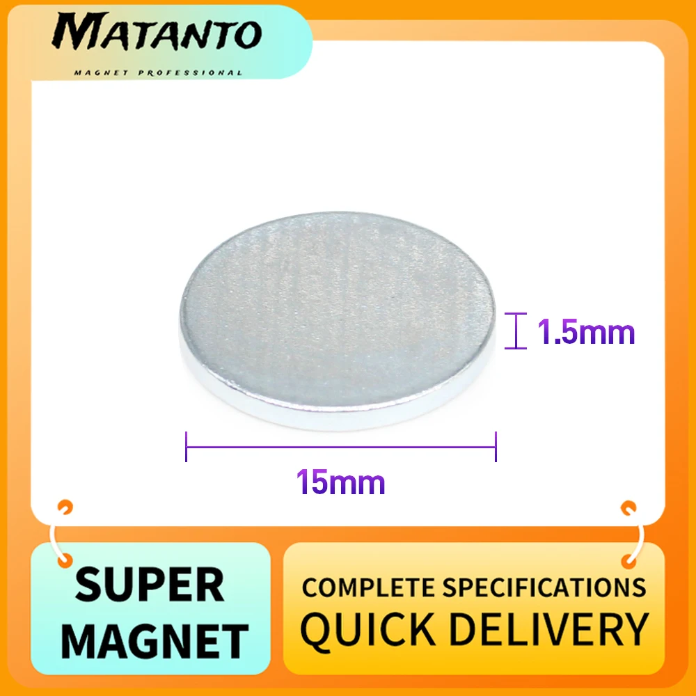 10/20/50/100/200PCS 15x1.5 Round Strong Powerful Magnets 15mmx1.5mm Disc Neodymium Permanent Magnets 15x1.5mm N35 15*1.5
10/20/50/100/200PCS 15x1.5 Round Strong Powerful Magnets 15mmx1.5mm Disc Neodymium Permanent Magnets 15x1.5mm N35 15*1.5