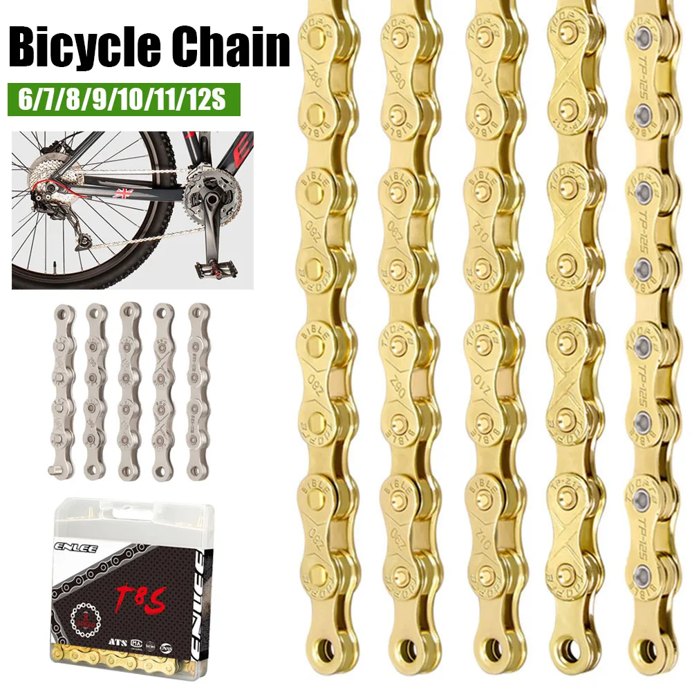 6/7/8/9/10/11/12 Speed Bicycle Chain 116 Links Adjustable Freewheel Shift Chain With 1 Pair Missing Links MTB Road Bike Parts
6/7/8/9/10/11/12 Speed Bicycle Chain 116 Links Adjustable Freewheel Shift Chain With 1 Pair Missing Links MTB Road Bike Parts