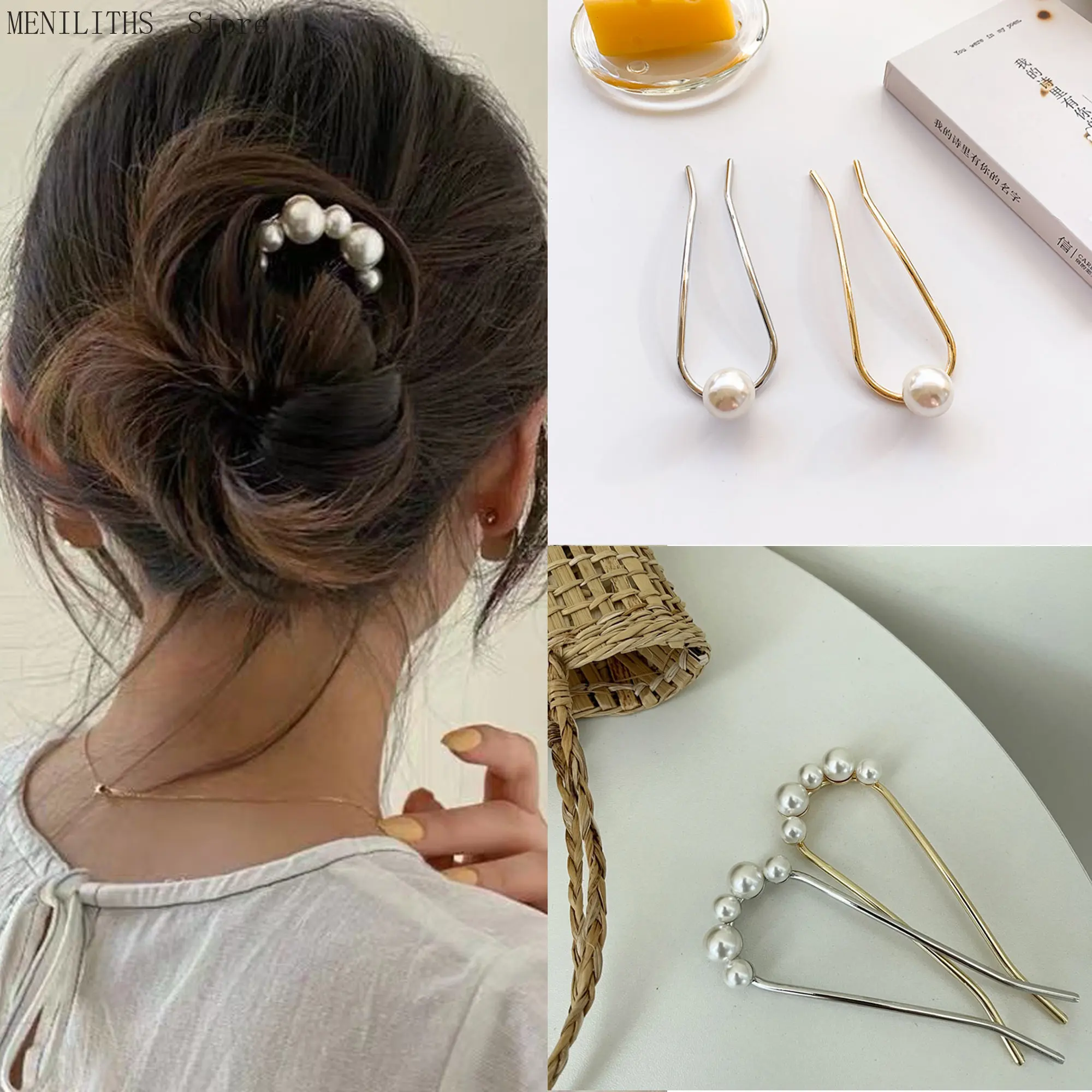 New Women Simulated Pearl U Shape Hairpins Metal Barrette Clip Bridal Hair Accessories Wedding Hairstyle Design Tools
New Women Simulated Pearl U Shape Hairpins Metal Barrette Clip Bridal Hair Accessories Wedding Hairstyle Design Tools