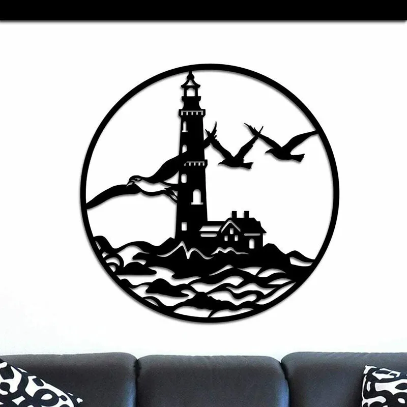 Beach Lighthouse Metal Wall Art Coastal Seascape Seagull Wall Sculpture Home Living Room Interior Decoration Metal Art
Beach Lighthouse Metal Wall Art Coastal Seascape Seagull Wall Sculpture Home Living Room Interior Decoration Metal Art