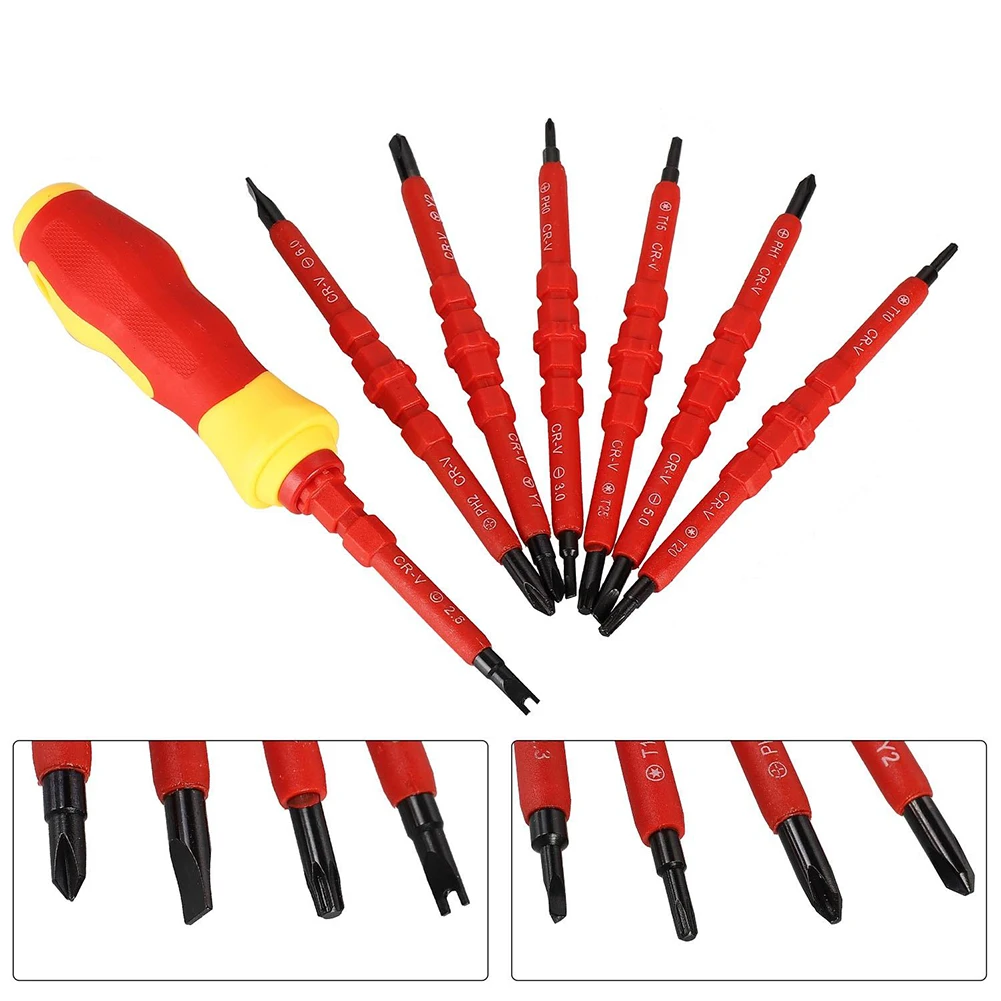 8PCS Multi-Purpose Electricians Screwdriver Double-ended Screwdriver For Electrical Insulated Repair Hand Tools Set
8PCS Multi-Purpose Electricians Screwdriver Double-ended Screwdriver For Electrical Insulated Repair Hand Tools Set