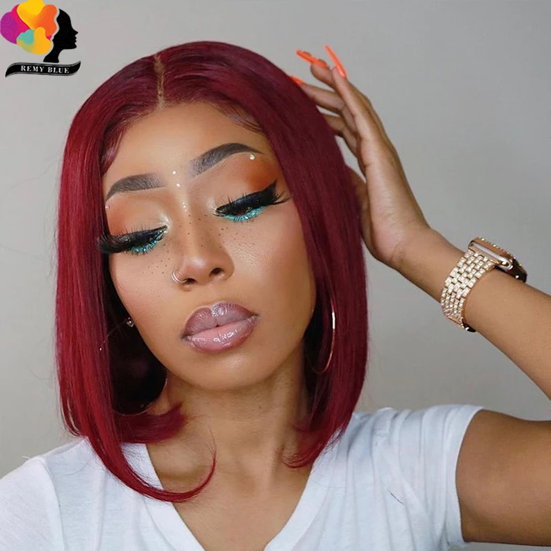 99J Straight Bob Lace Front Wig For Woman Dark Red Lace Front Human Hair Wigs Indian Burgundy Human Hair Wig 13×1 Lace Part Wig
99J Straight Bob Lace Front Wig For Woman Dark Red Lace Front Human Hair Wigs Indian Burgundy Human Hair Wig 13×1 Lace Part Wig