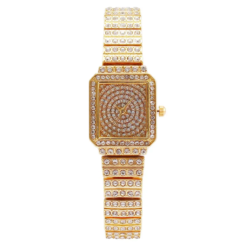 Retro Square Quartz Full Rhinestone Dial Casual Wrist Watches Stainless Strap Fashionable Clock Waterproof Wristwatch for Women
Retro Square Quartz Full Rhinestone Dial Casual Wrist Watches Stainless Strap Fashionable Clock Waterproof Wristwatch for Women
