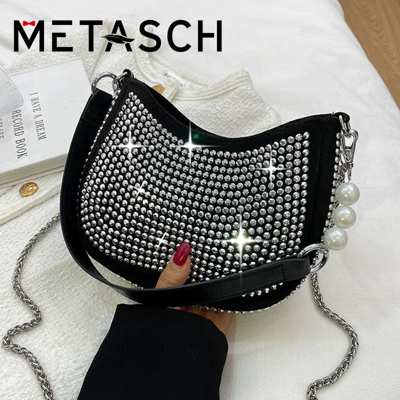 METASCH Diamonds Luxury Women Bags Designer Handbags Totes Chains Crossbody Bags For 2022 Messenger Shoulder Bag Bling Purse
METASCH Diamonds Luxury Women Bags Designer Handbags Totes Chains Crossbody Bags For 2022 Messenger Shoulder Bag Bling Purse