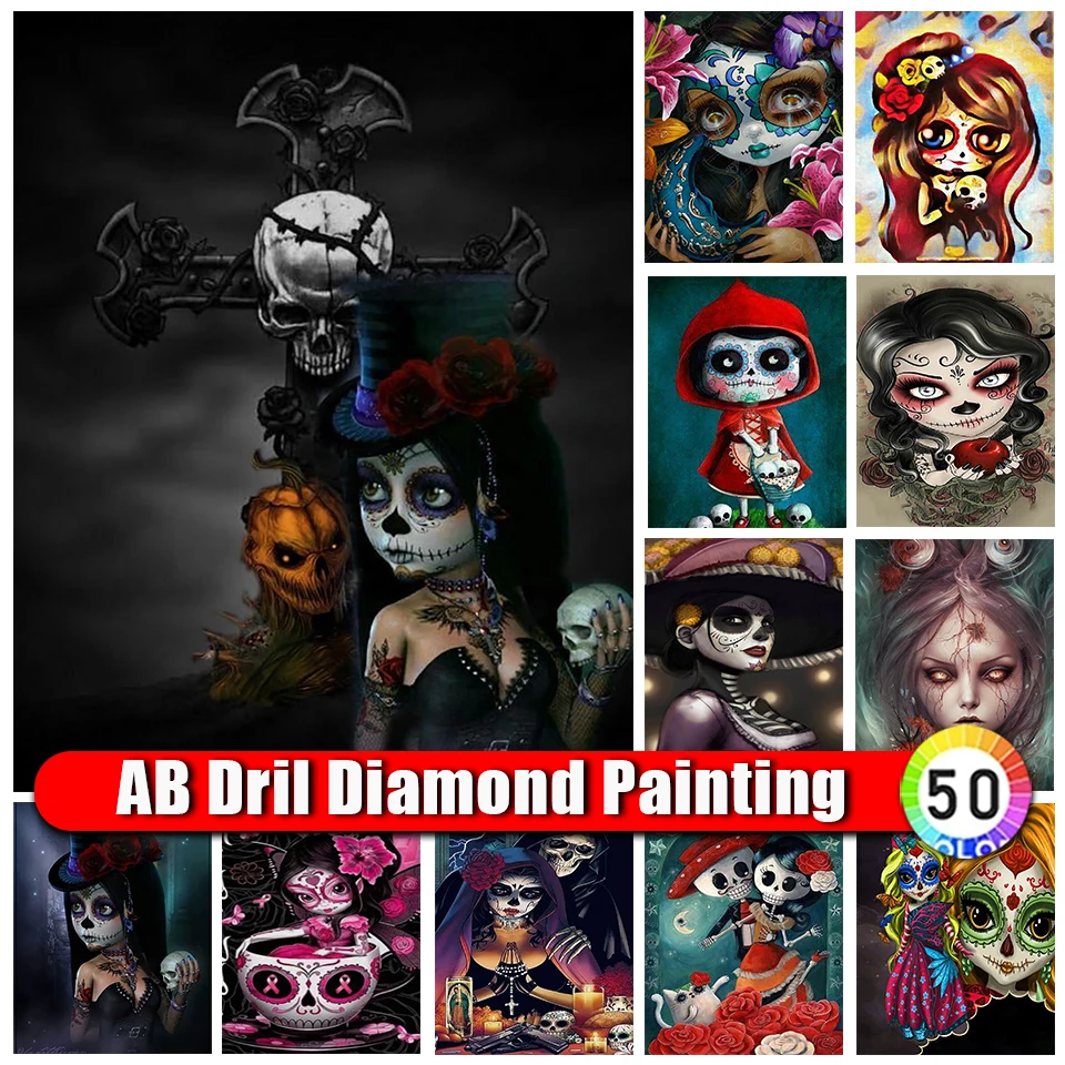 Zipper Bag 5D DIY AB Diamond Painting Halloween Skull Rhinestone Picture Full Diamond Embroidery Mosaic Cartoon Girl Home Decor
Zipper Bag 5D DIY AB Diamond Painting Halloween Skull Rhinestone Picture Full Diamond Embroidery Mosaic Cartoon Girl Home Decor
